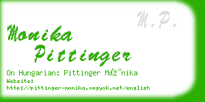 monika pittinger business card